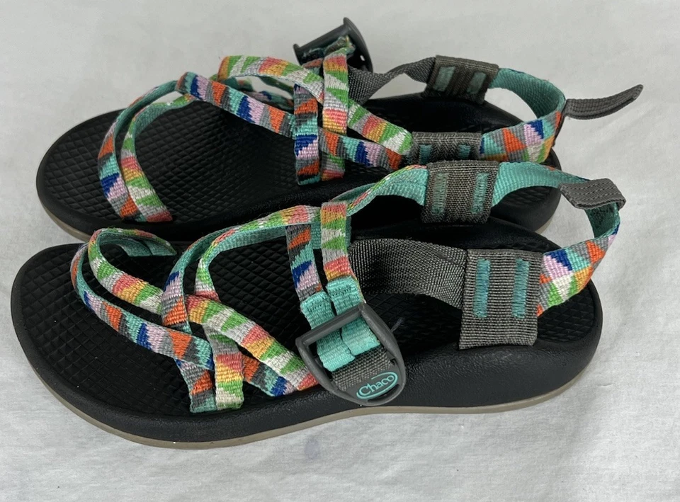 Сандалии Chaco молодежный размер 13 туфли синий открытый детский Fiesta Rainbow Z2 унисекс - Изображение 4 из 4