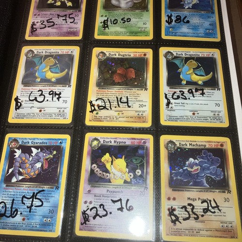 97% Complete Team Rocket Base Set Holographic/ 1st Editions Mainly.