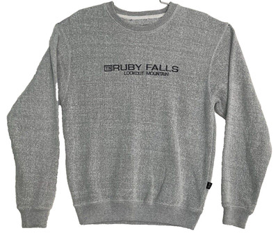 Ragwear USA  Men's Size Small Soft Gray Sweatshirt Ruby Falls Lookout Mountain
