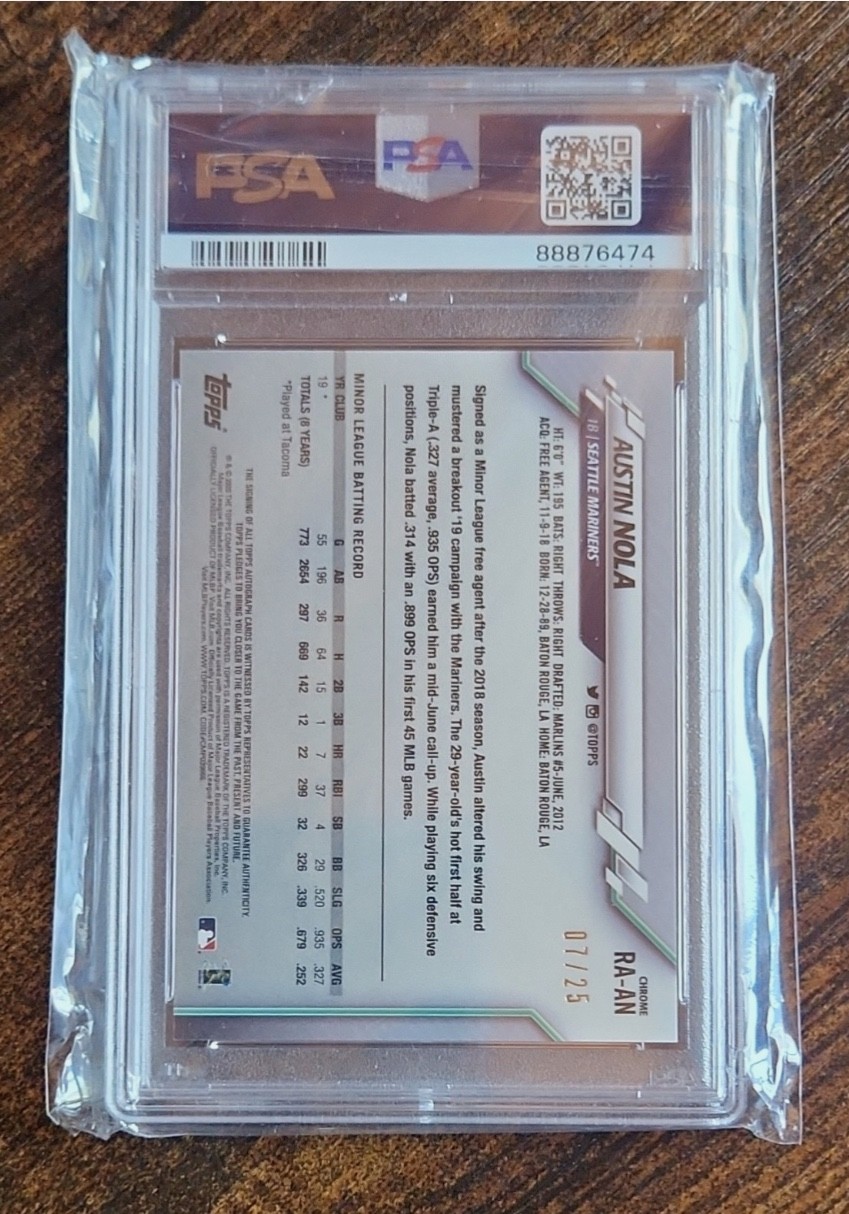 austin nola rc auto /25 psa 10 🔥 view 2