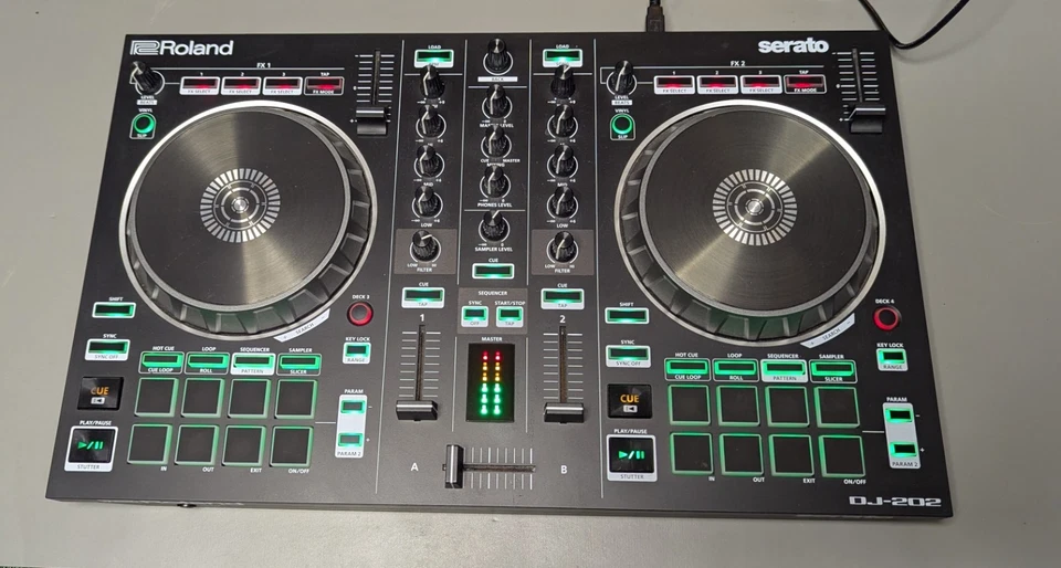 Roland DJ-202 4-Deck Serato DJ Controller In Great Working Condition - Image 2 of 4