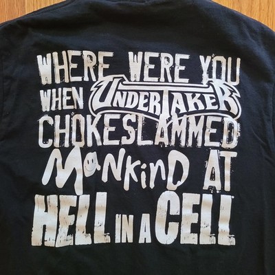 Undertaker Mankind Mick Foley Hell in a Cell T-Shirt WWE S Small Chokeslam AEW
