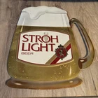 Vintage 1970s Stroh's Beer Embosograph Mug Sign Display