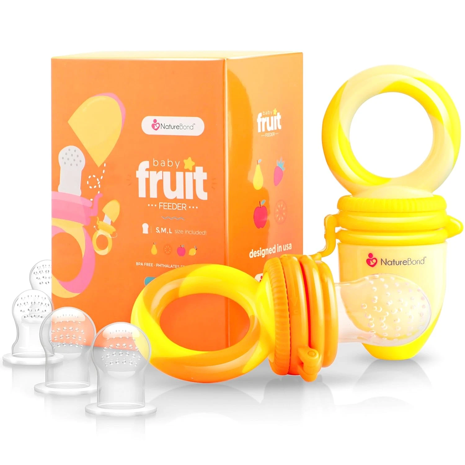 Baby Food Feeder/Fruit Feeder Pacifier Nibbler (2 Pack) - Infant Teething Toy Te