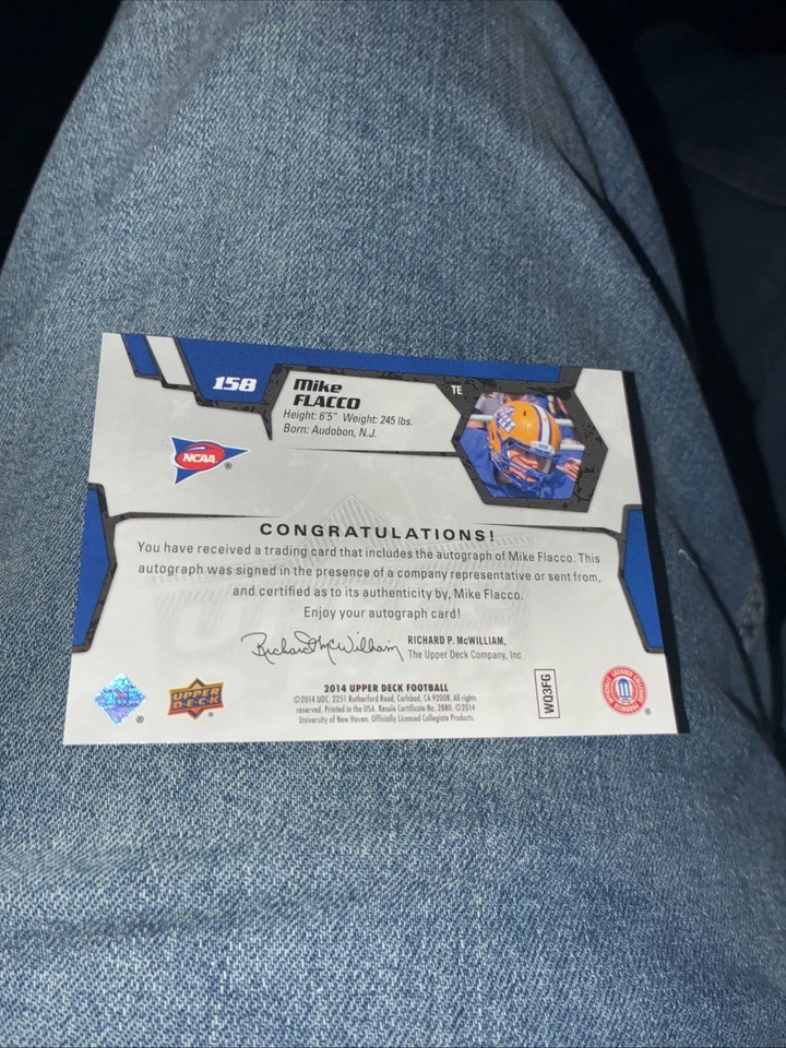 2014 Upper Deck Star Rookies Auto Mike Flacco #158 Auto - Image 2 of 2