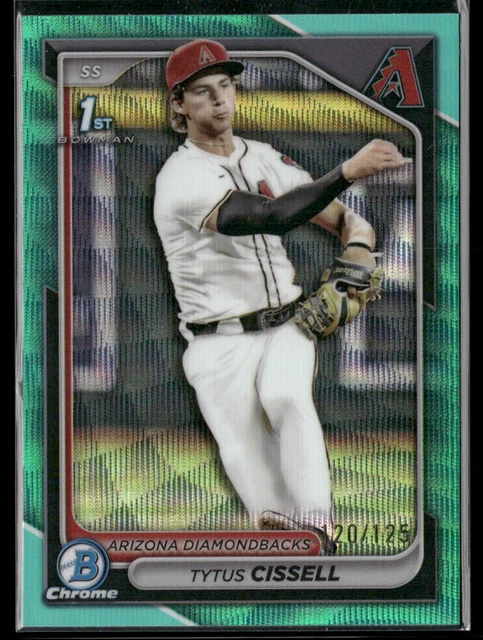 2024 Bowman Draft #BDC-157 Tytus Cissell Chrome Aqua Wave Refractor #/125