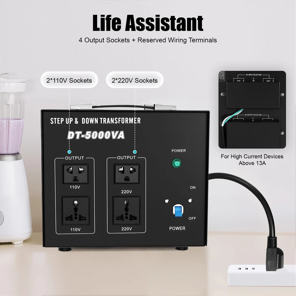 Voltage Converter Transformer, 110/220V Step Up& Down Voltage Transformer - Image 2 of 4