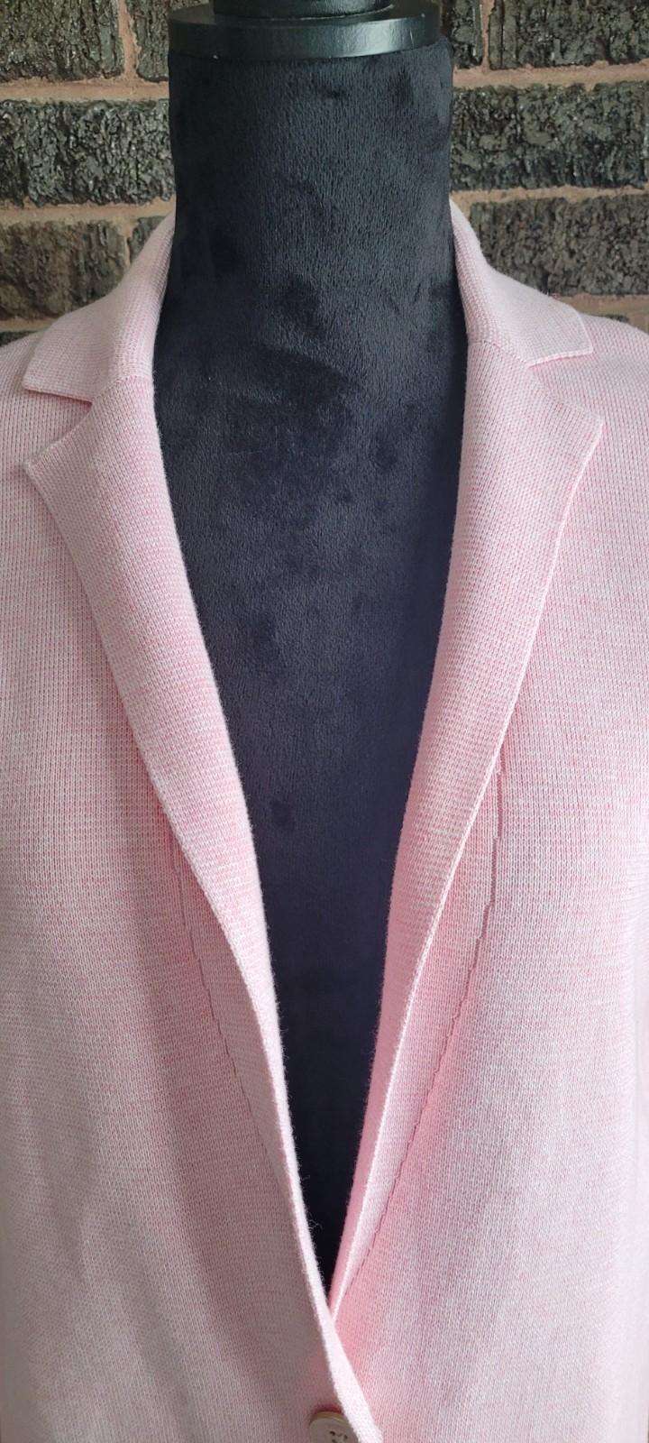 Talbots Pink Longline Patch Pocket Sweater Blazer… - image 4