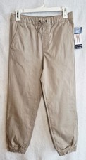 NEW Gap Kids Boys Stretch Twill Jogger Size XL 14/16 Khaki Drawstring Waist