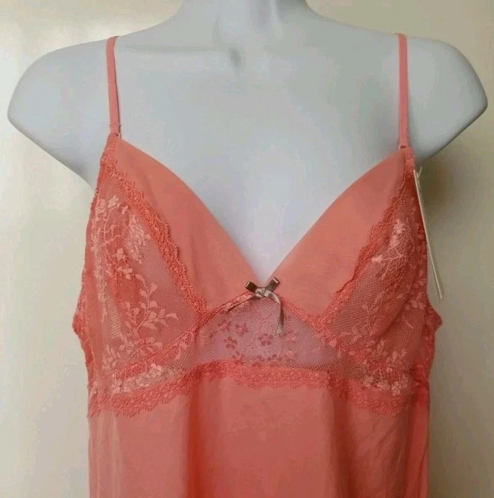 NWT Coral Chemise Intimates BabyDoll Nightwear Elle MacPherson Lingerie Dress M - Image 3 of 4