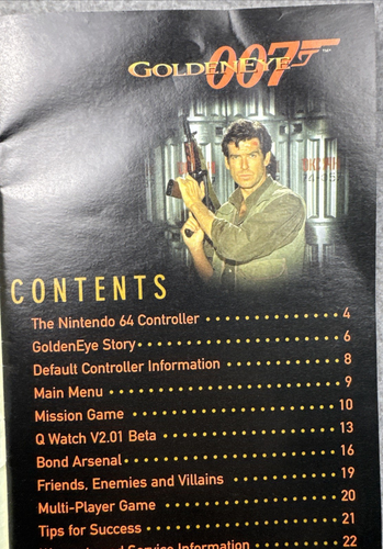 Goldeneye 007 N64 libretto istruzioni solo manuale ottimo - Foto 2 di 6