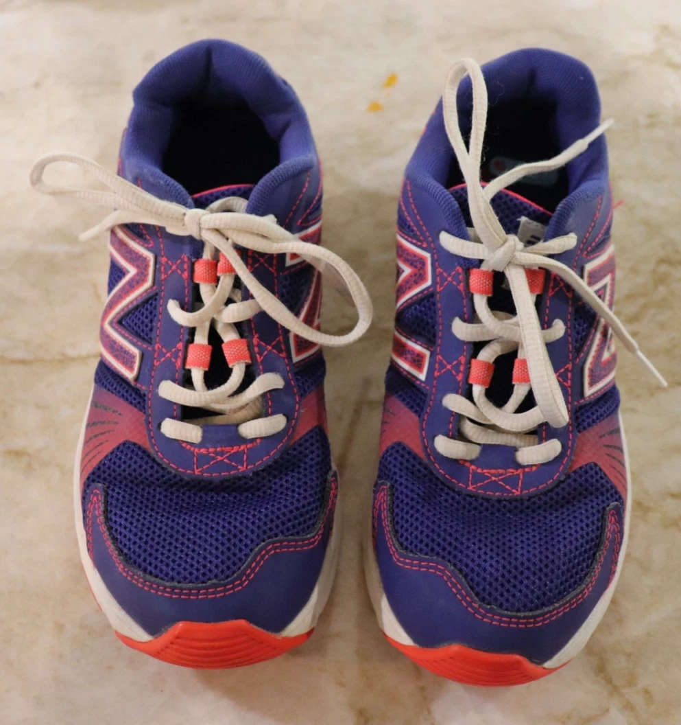 Scarpa da ginnastica New Balance rosa blu fluo per bambina taglia 3 5