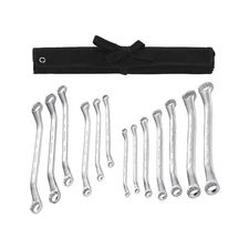 WESTWARD 54DG06 Box End Wrench Set,Satin,Stndrd,SAE/Mtrc 54DG06