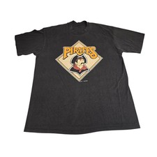 Vintage 1988 MLB PITTSBURGH PIRATES LOGO 7 T-Shirt Classic Graphic Print Sz L