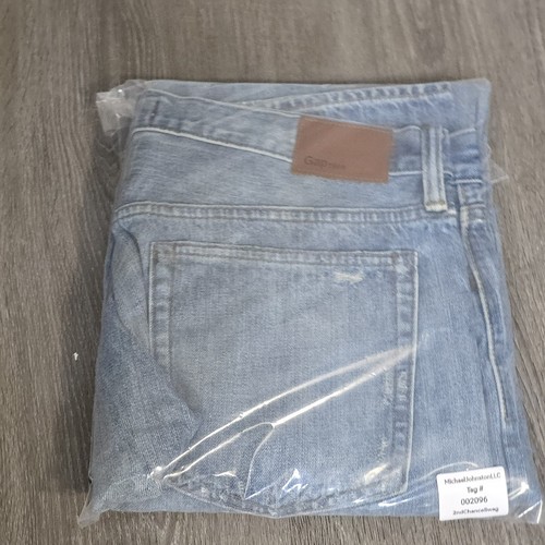 Gap Kaihara Selvedge Jeans Men 34x34 Slim Blue Denim Button Fly Distressed Faded - Picture 17 of 17