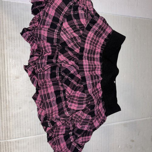 Size 8 Ruffle Pink And Black Mini Skirt With Shorts
