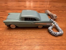 Vintage Telemania Sky Blue 1957 Chevy Landline Telephone W/ Both Original Cords