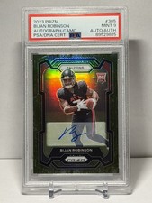 2023 Prizm BIJAN ROBINSON #305 RC Auto CAMO Prizm Rookie # /25 - PSA 9   