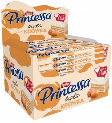 PRINCESSA Waffel mit Fudge-Geschmack in weißer Schokolade 40 g x 1/30/60 stk