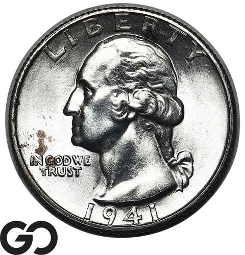 1941-S Washington Quarter Lustrous Gem BU++