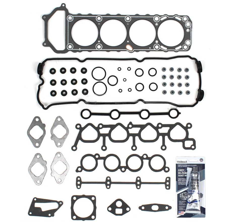 Graphite Head Gasket Set w/ RTV Silicone For 93-01 NISSAN ALTIMA 2.4L DOHC 16V Foto 2 de 3