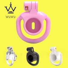 Resin Male Chastity Device Inverted Cage for Men Locking Belt with 4 Rings