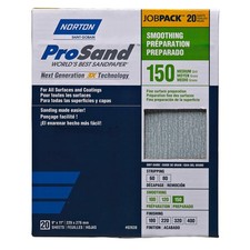 150 Grit Sandpaper 9x11 Inch 3X Job Pack 20 Sheets Flexible Tear Resistant