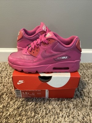 Nike Youth 3.5Y Air Max 90 LTR ( GS ) FUCHSIA PINK 833376-603