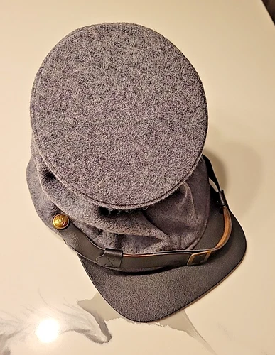 Vintage American Civil War Style Hat Union Forager Confederate Kepi Hat XL