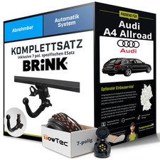 Für AUDI A4 Allroad Typ 8K,B8 Anhängerkupplung abnehmbar +eSatz 7pol 09- Set NEU