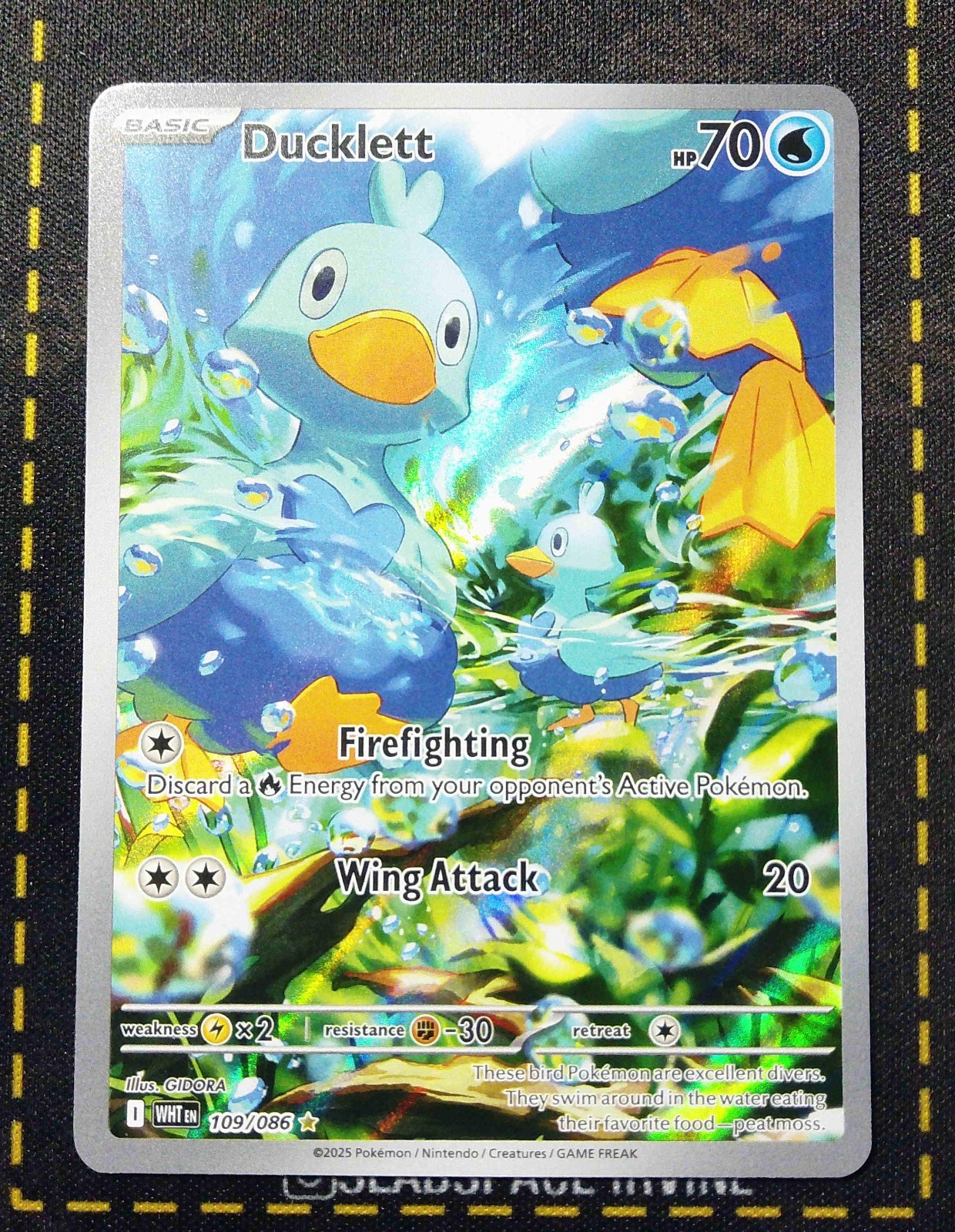 2025 POKEMON WHT EN-WHITE FLARE ILLUSTRATION RARE #109 DUCKLETT
