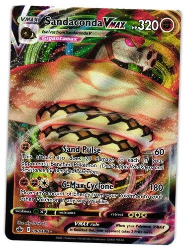 Pokemon TCG Sandaconda VMAX 090/198 Holo Ultra Rare Chilling Reign NM