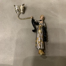 Vintage 1990 Franklin Mint - House of Erte Art Deco Butterfly Brooch  Pin