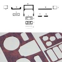 Innenraum Dekor Cockpit FüR Citroen Jumpy 2007-2016 Wurzelholz Optik 12Tlg