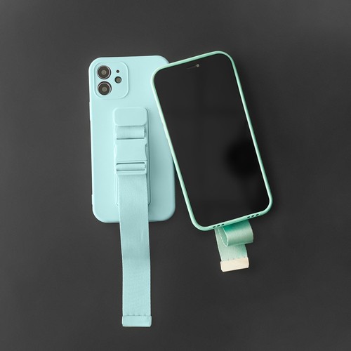 Rope case żelowe etui ze smyczą łańcuszkiem torebka smycz Xiaomi Redmi 9 granato - Zdjęcie 11 z 12