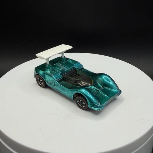 Vintage Hot Wheels Redline Chaparral 2G Graqua US Base - Cool Color!