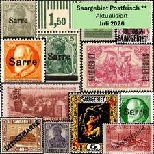 Saargebiet Postfrisch Briefmarke Dienst Auswahl Michel 1-205 Never Hinged MNH