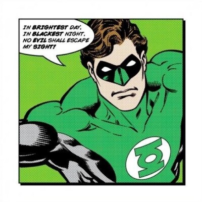 GREEN LANTERN ~ IN BRIGHTEST DAY 16x16 COMIC ART POSTER DC
