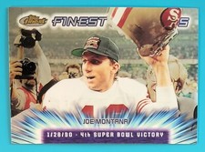 2000 Topps Finest Moments #7 Joe Montana San Francisco 49ers Jumbo Football Card