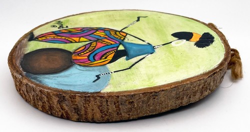 El Salvador Hand Painted Wood Wall Hanging Plaque La Hacienda Boutique 2017 6" - Picture 3 of 7