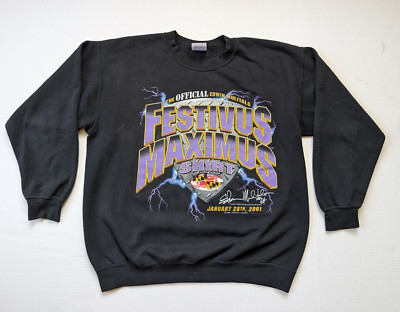 Vintage Festivus Maximus Sweatshirt Mens Large Edwin Mulitalo Baltimore Ravens