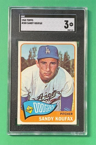 1965 TOPPS SANDY KOUFAX #300 SGC 3 VG DODGERS