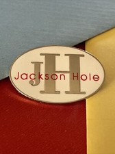 JACKSON HOLE Skiing Pin Badge WYOMING WY Resort Souvenir Travel Old Ski Pin