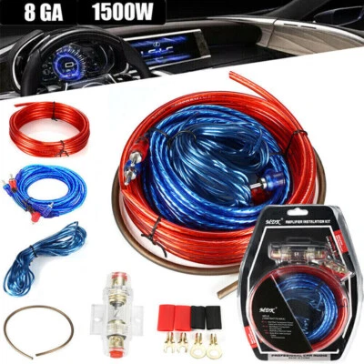 MARKELONS 1500W Kabelset Anschluß Endstufe Verstärker AMP Subwoofer Auto Audio Kabel Wire