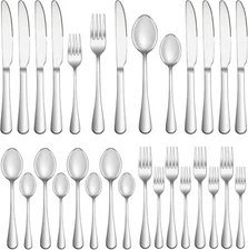 20-Piece Silverware Set for 4, Mirror Polished Stainless Steel Flatware Set