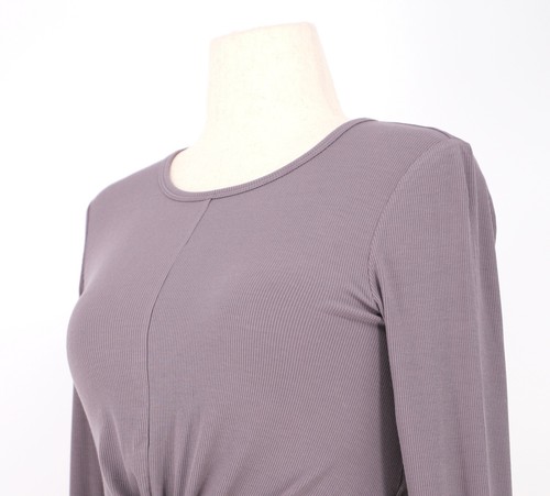 VUORI Women's Long Sleeve Cove Twist Crop Tee in Purple Sawyer Size L - Picture 6 of 9