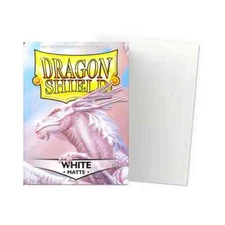 Dragon Shield Matte White Sleeves 100ct - Standard Size - MTG Pokémon TCG