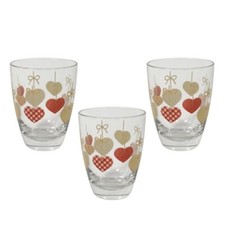 MAURY'S BATTICUORE TRIS DI BICCHIERI PER ACQUA IN VETRO