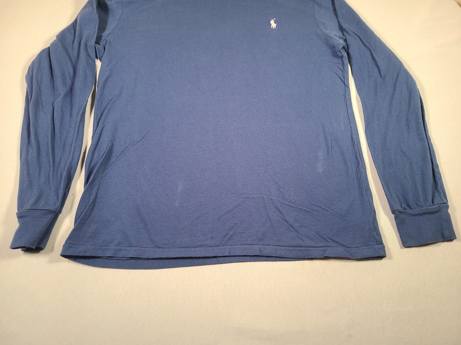 Polo Ralph Lauren camicia adulto blu medio classico piccolo pony leggera uomo