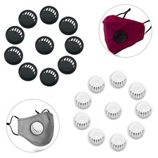 10/20pcs Mask Filter Breathing Valve Black White Anti Dust Filters Exaust Valves